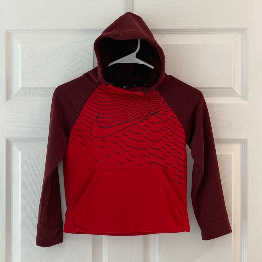 Nike Dri-Fit Hoodie, boy’s xs, red, maroon, black